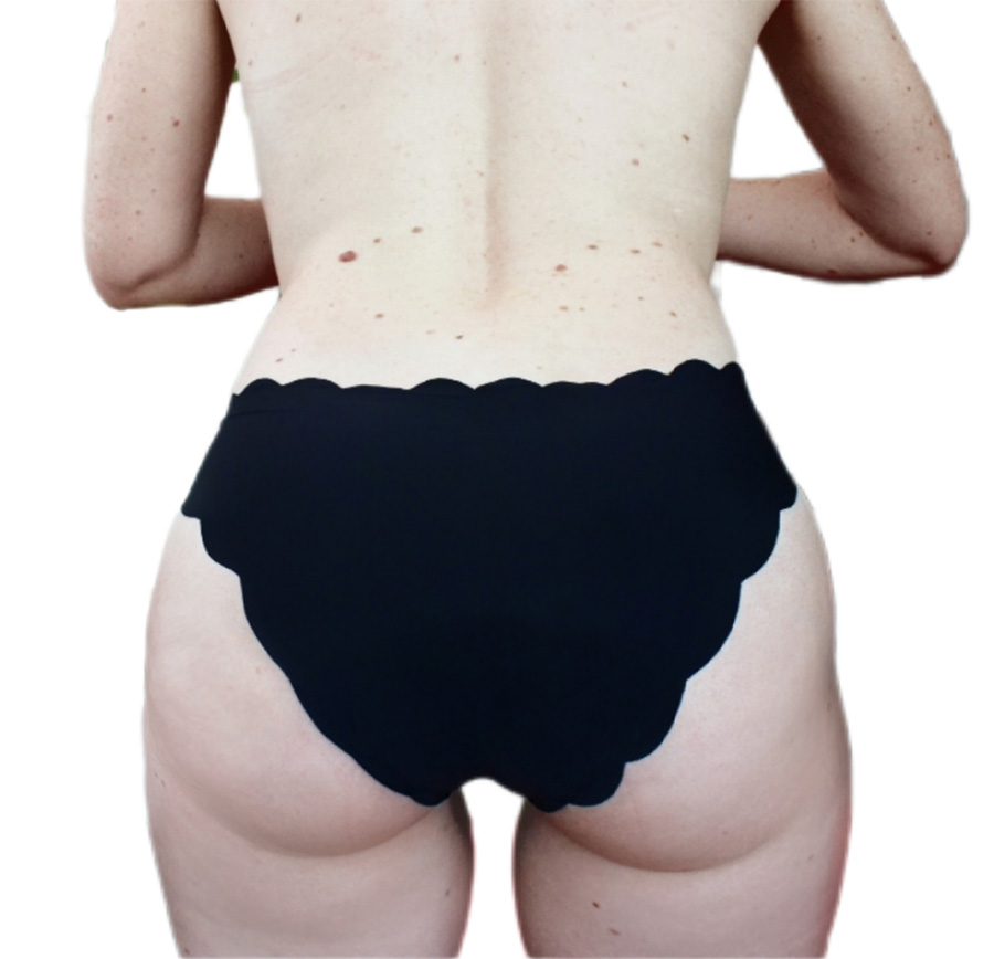 Sissy Scalloped Nylon Panty - Image 3